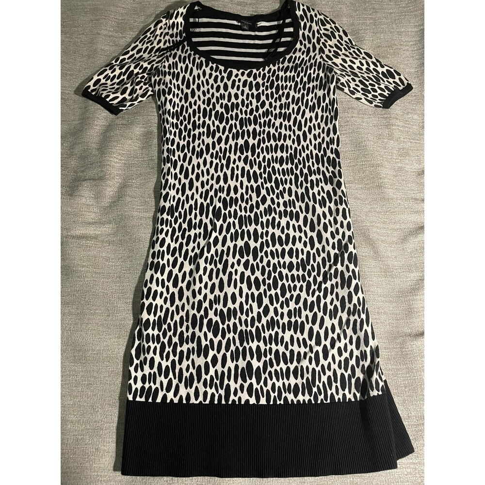 Ann Taylor Dress Women’s Small Short Sleeve Striped Black/White